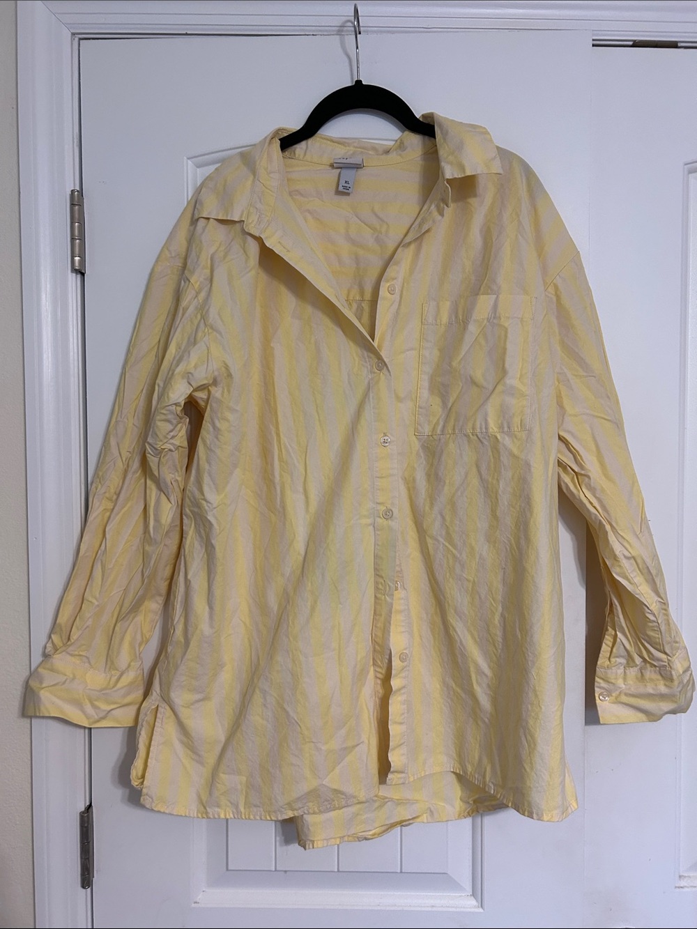 a new day Pale Yellow Striped Button-Down Shirt